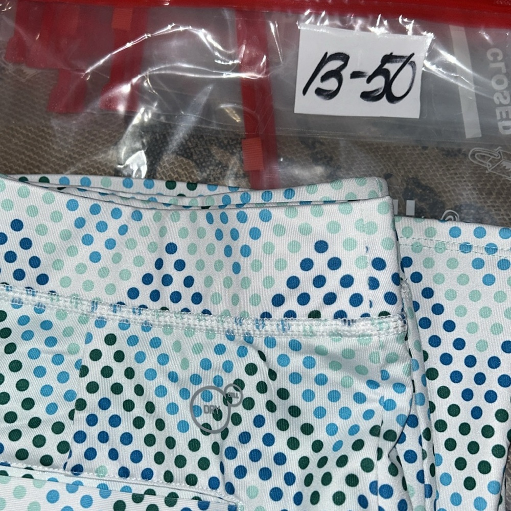 Puma Sportlife Style Dry Cell Blue/Green/White Dots Print Tennis Skort Size L - Picture 11 of 11